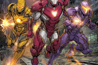 create superhero cosmic hero comic adventures for you