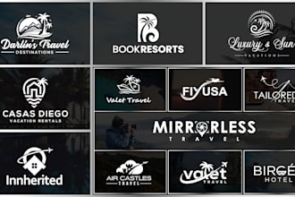 design or redesign agency tourism beach vacation travel logo