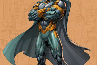 superhero character for comics