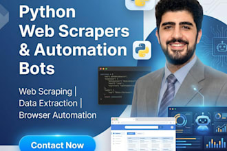 do automation, web scraping, python scraping, data extraction fast