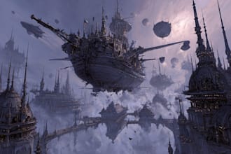 esign spaceship, sci fi illustration and sci fi art