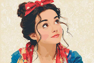 drawing a disney cartoon portrait