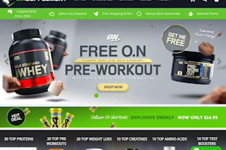 build nutraceutical supplement website, peptide, nootropic, sarms shopify store