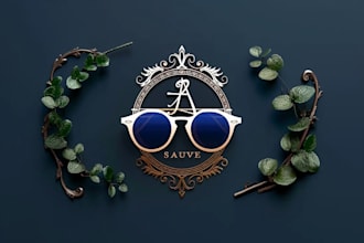 design luxury sunglass eyeglass jewelry logo