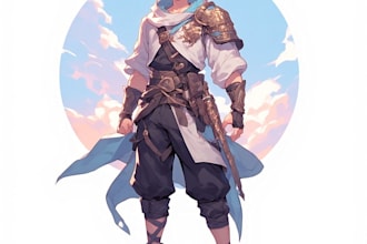 create anime couple or duo character art