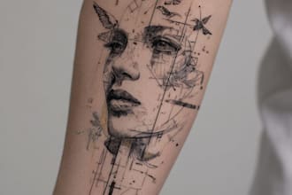 make a geometric tattoo design