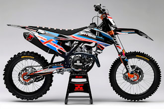 design a professional mx dirt bike wrap decal
