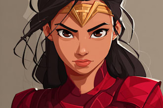 create a gorgeous marvel or dc comic style custom illustration