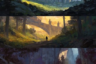 create environment concept art and illustration