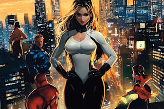 superhero character for comics