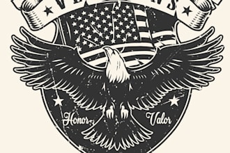 design high quality veteran logo in high definition