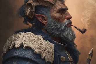 draw original dnd or rpg character art mpas party for you