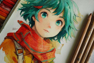 draw anime fan art and illustrations