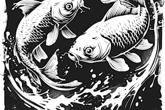 make a linocut tshirt design for brands