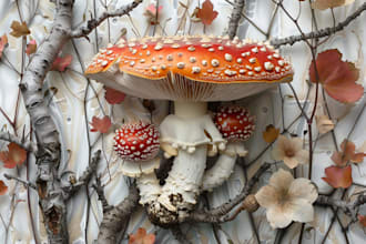 craft captivating fungi and botanical art