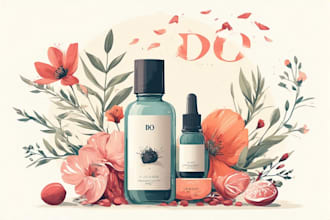do cosmetic label design, product label design product