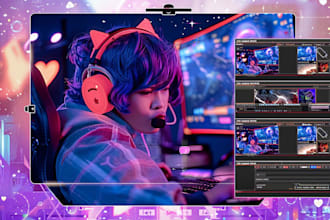 design twitch youtube stream graphic overlays for vtuber