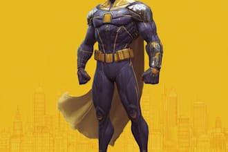 superhero character for comics