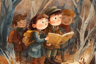 draw african american children book illustration