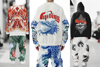 design tshirt, sweatsuit luxury streetwear clothing brand