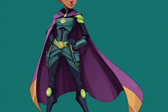 superhero character for comics