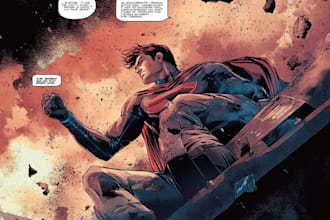 draw professional comic book page art