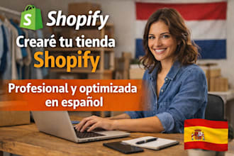 crearé tu tienda shopify profesional y optimizada en español