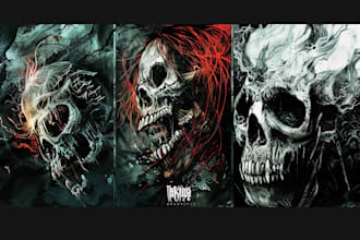 design a metal album cover artwork