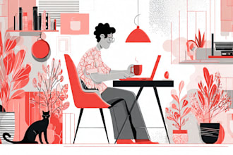 draw vector illustrations in a flat, modern style