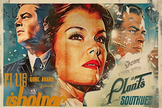 create vintage retro poster for your film and TV series