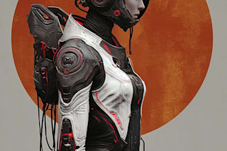 do a sci fi character illustration or sci fi character art