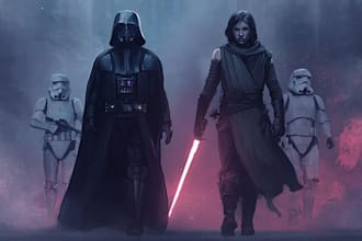 create epic sci fi space art inspired by galactic adventures