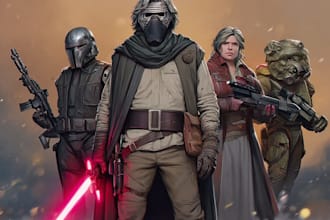 create epic sci fi and space opera art