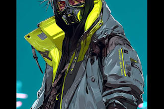 make a cyberpunk character art
