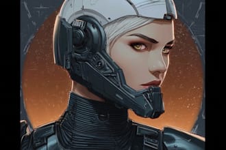 do star wars sci fi character, alien, robot, mecha art