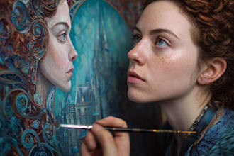 paint a realistic or fantasy portrait