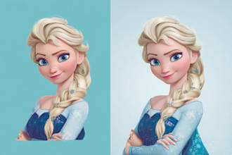 create a magical disney style portrait of you or your