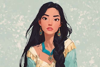 make a whimsical disney style cartoon of you