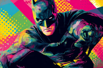 design an amazing superhero pop art