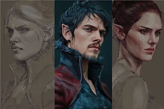 paint a realistic or fantasy portrait