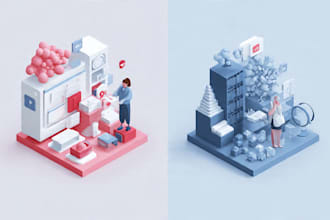 design flat and isometric vector illustrations