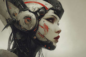 design stunning sci fi portrait art