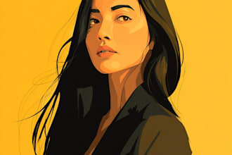 cartoon vector portrait or illustration