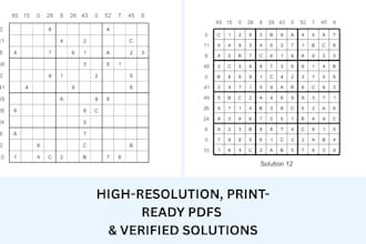 generate custom puzzle activity books for amazon KDP and etsy