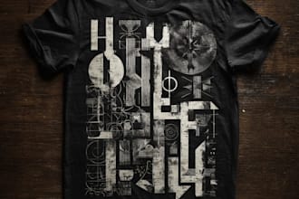 create a minimalist typography streetwear tshirt design