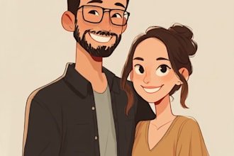 do couple portrait illustration