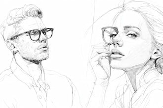 create custom line art illustrations from your ideas