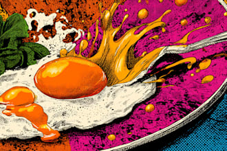 create a vibrant pop art portrait in andy warhol style