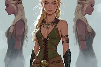 dnd character illustrations and artwork