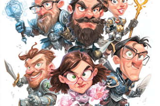 make superhero cartoon caricature characters